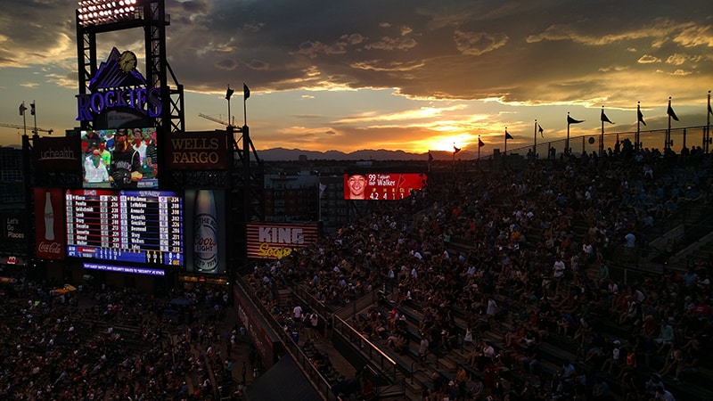 Sunset at Coors Field, Denver, Colorado, Sunset at Coors Fi…