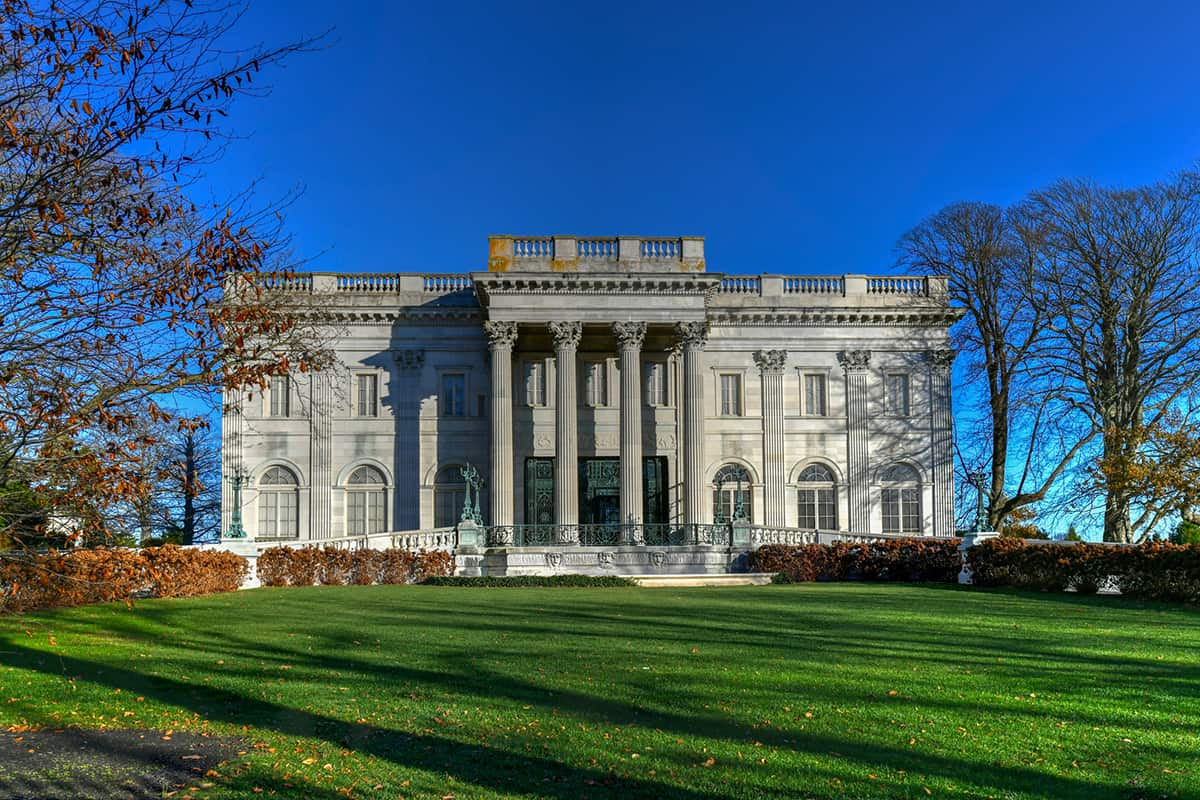 Marble House, a Gilded Age mansion with Beaux Arts style in Bellevue Avenue Historic District in Newport, Rhode Island