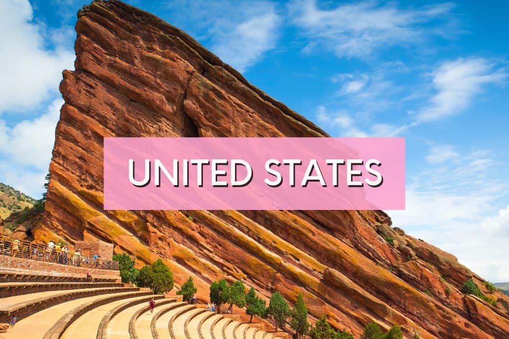 Red Rocks Ampitheater in Denver Colorado - a Beautiful USA Travel Spot