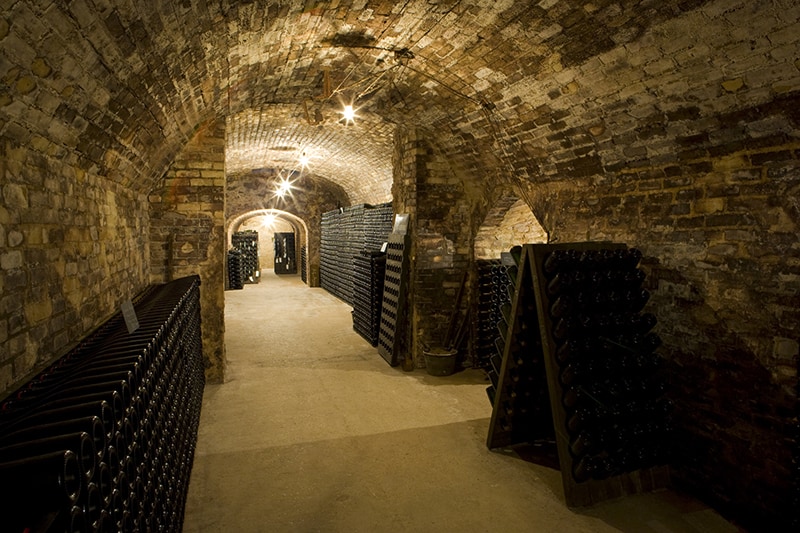 Champagne cellar in Epernay France