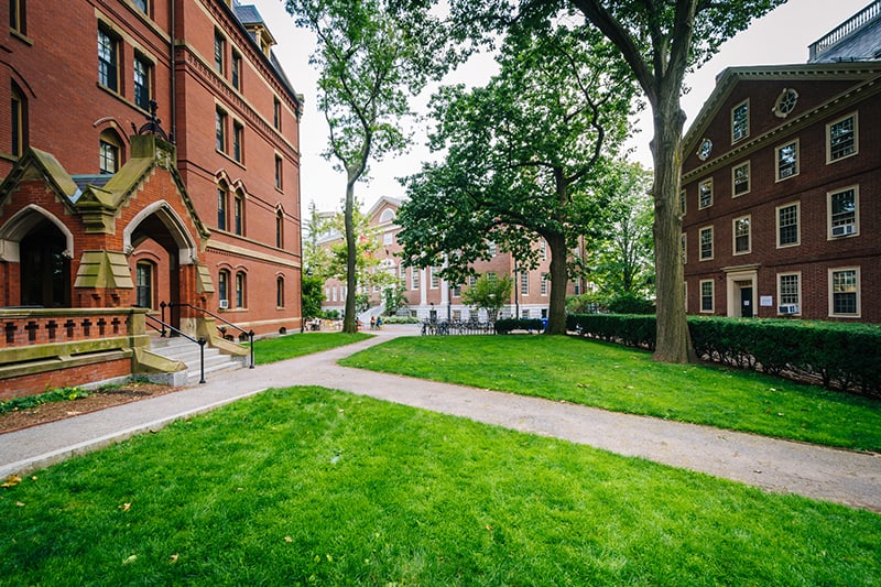 Harvard Yard in Cambridge, Massachusetts