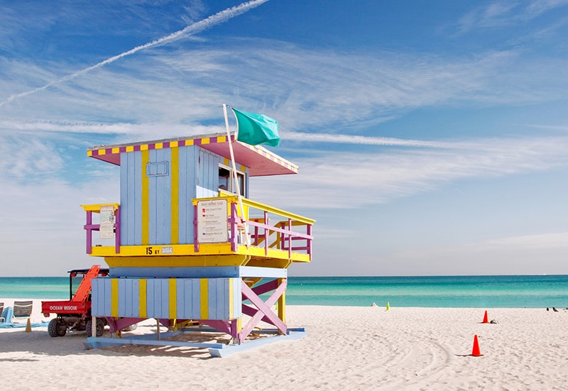 Miami Beach colorful Lifeguard Station