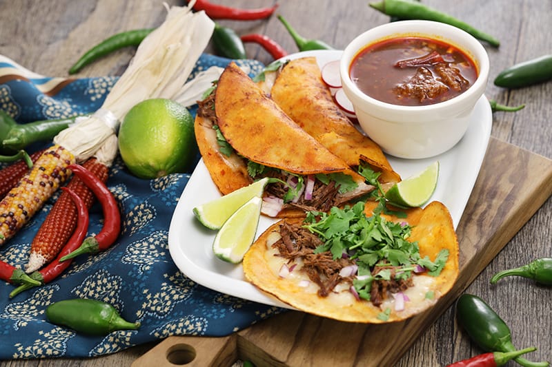 Mouthwatering Beef Birria Tacos -  a Mexican Specialty