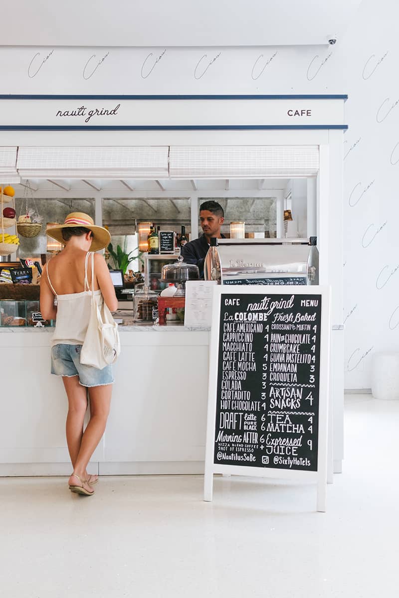 Beautiful modern and white space coffee place - a great idea for your girl's trip