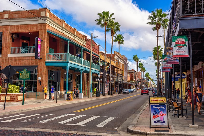 The Famous 7th Avenue in Historic Ybor City Tampa FL