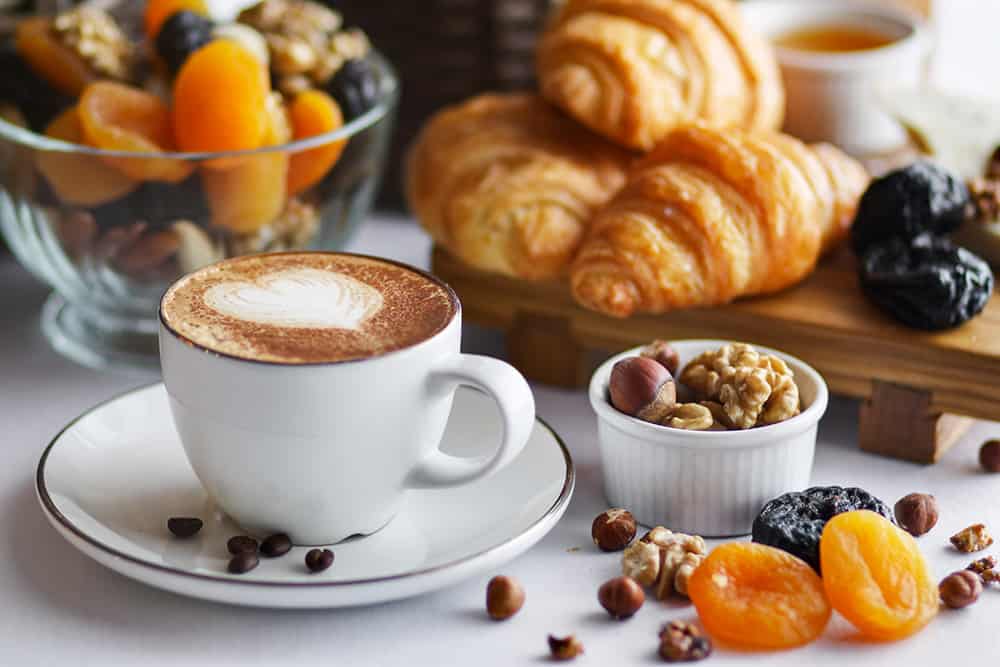 Croissants, coffee and other light pastry foods - a great option at Wake Up Marco for breakfast