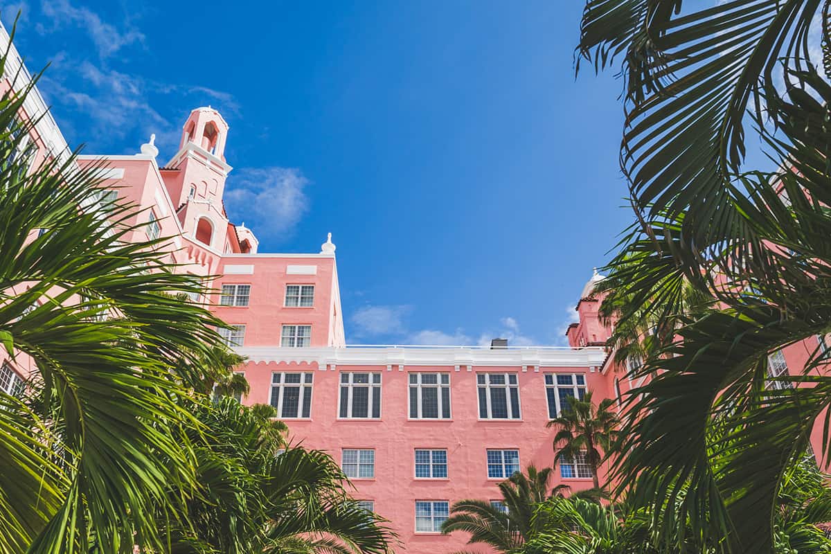The beautiful pink Don Cesar Hotel in St. Pete Beach FL