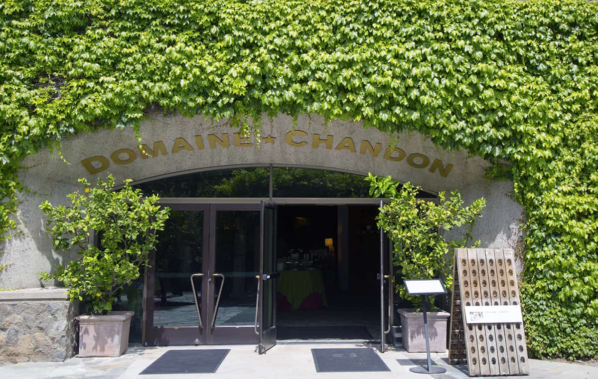 The outside of Domain Chandon in Napa Valley - one of the best wineries to visit on your private tour