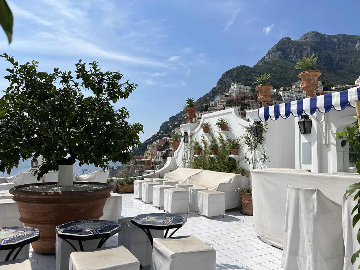 Franco's Bar in Positano -popular rooftop drink spot