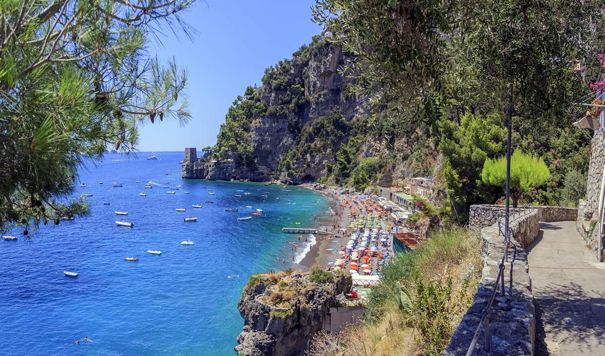 Fornillo Beach in Positano