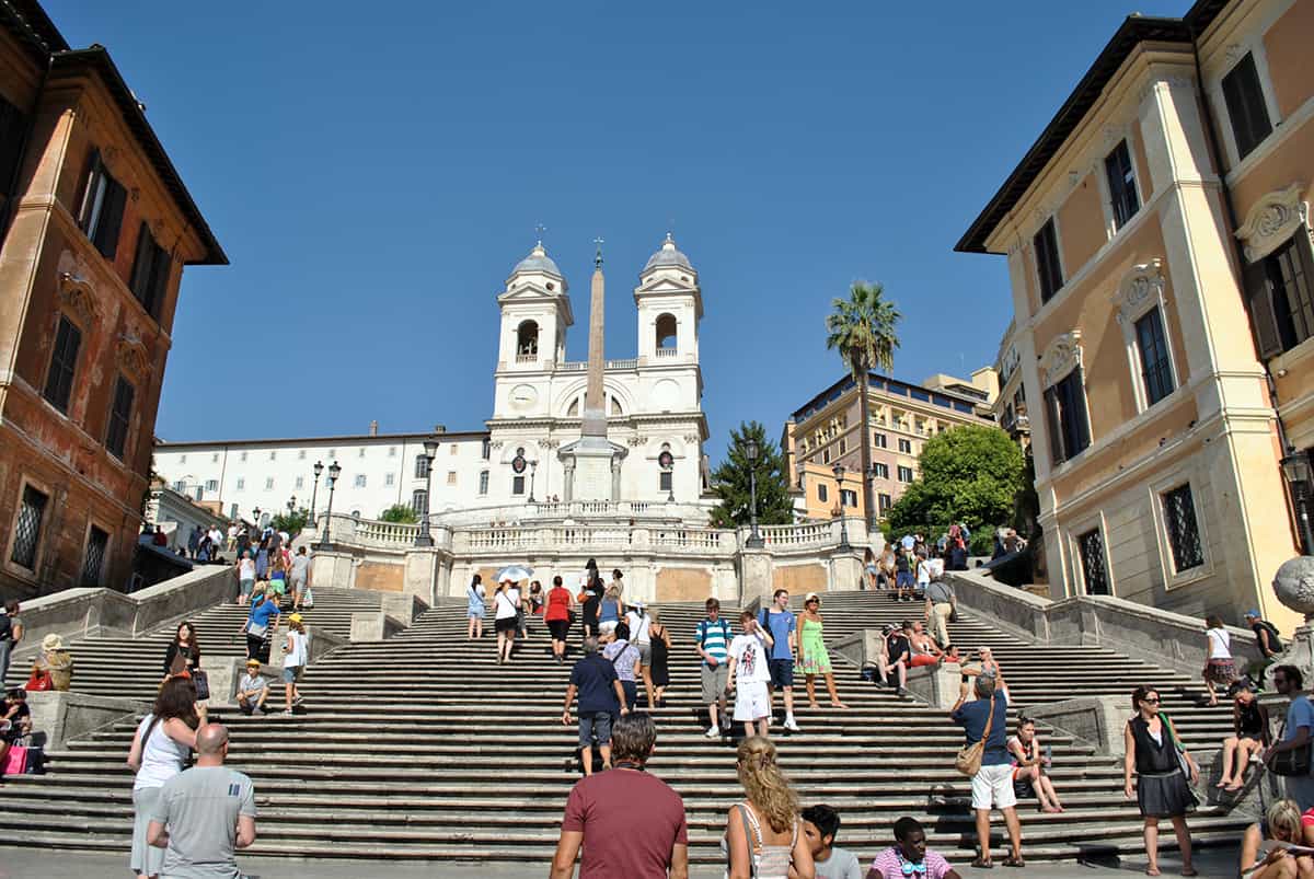 The iconic Spanish Steps in Rome, Italy - a popular spot to visit on a Rome Golf Cart Tour
